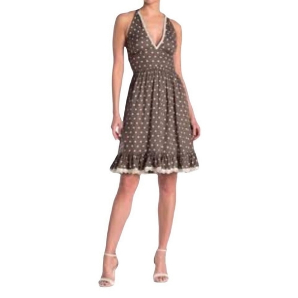 Nostalgia Dresses & Skirts - Nostalgia lace trimmed polkadot dress